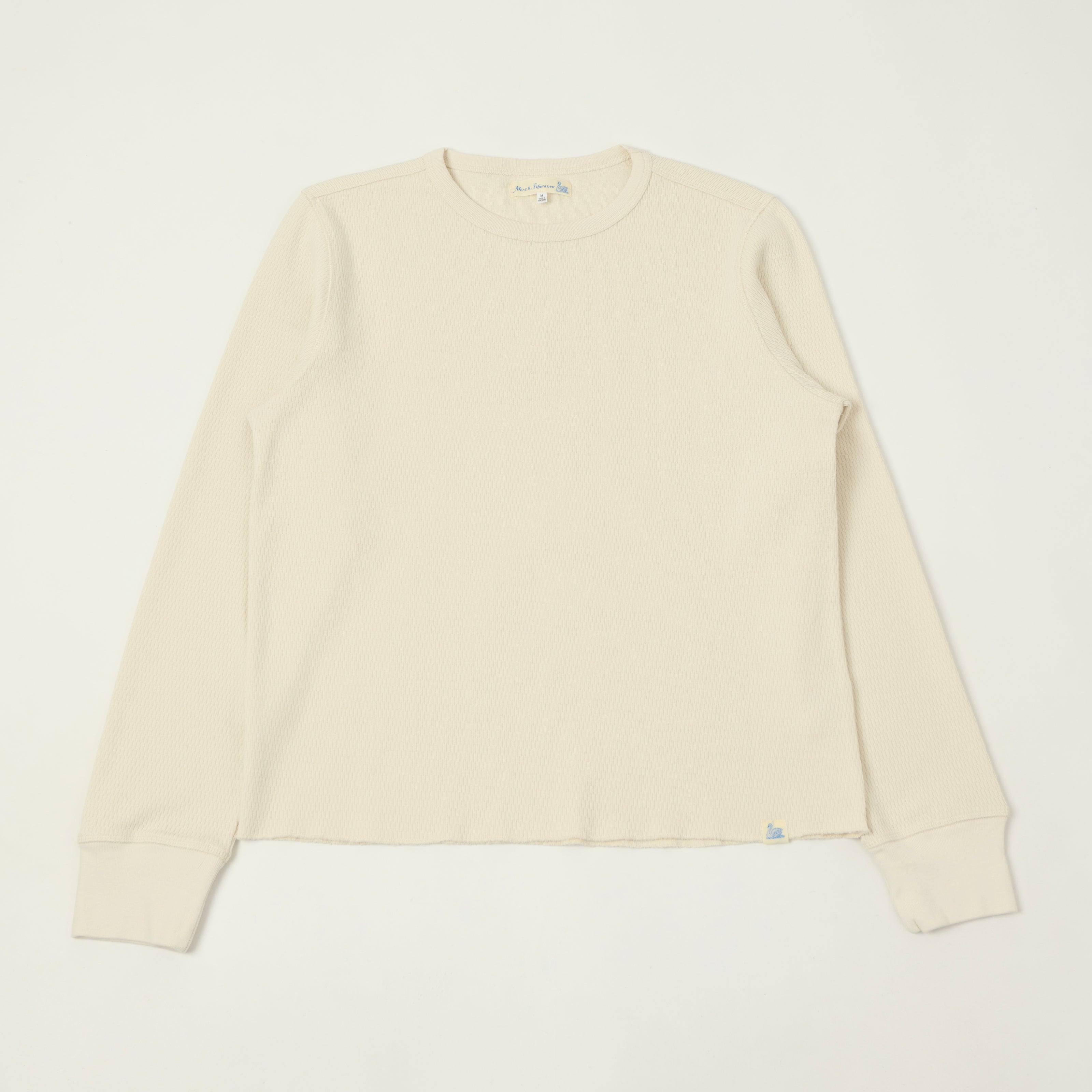 Merz b. Schwanen 'Good Basics' Long Sleeve Thermal T-Shirt - Nature