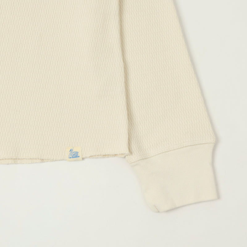 Merz b. Schwanen 'Good Basics' Long Sleeve Thermal T-Shirt - Nature