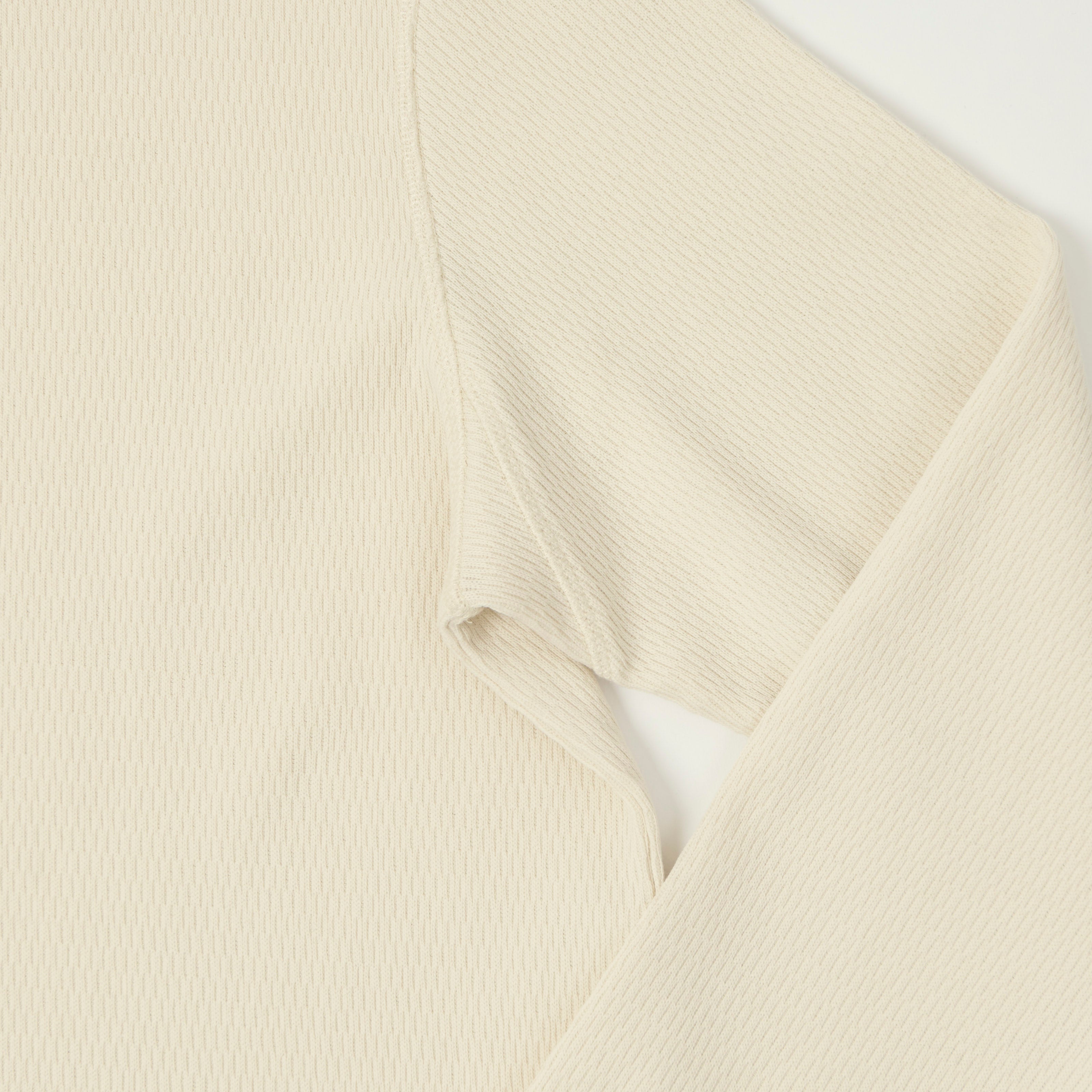 Merz b. Schwanen 'Good Basics' Long Sleeve Thermal T-Shirt - Nature