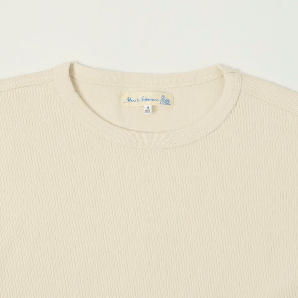 Merz b. Schwanen 'Good Basics' Long Sleeve Thermal T-Shirt - Nature