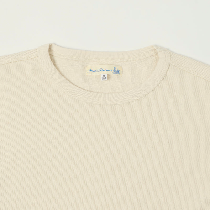 Merz b. Schwanen 'Good Basics' Long Sleeve Thermal T-Shirt - Nature