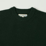 Merz b. Schwanen 'Good Basics' Merino/Cashmere Waffle Knit Pullover - Bottle Green