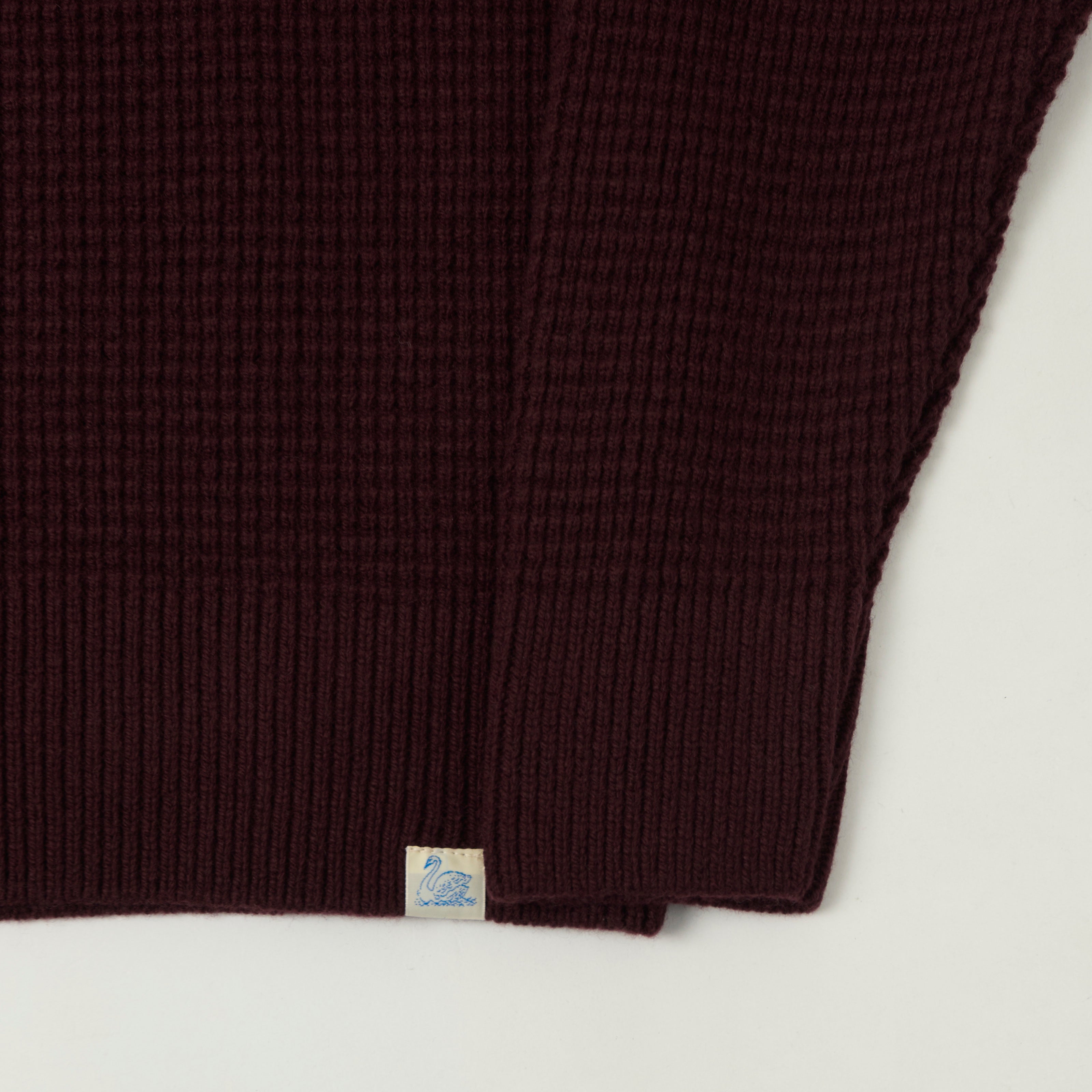 Merz b. Schwanen 'Good Basics' Merino/Cashmere Waffle Knit Pullover - Burgundy