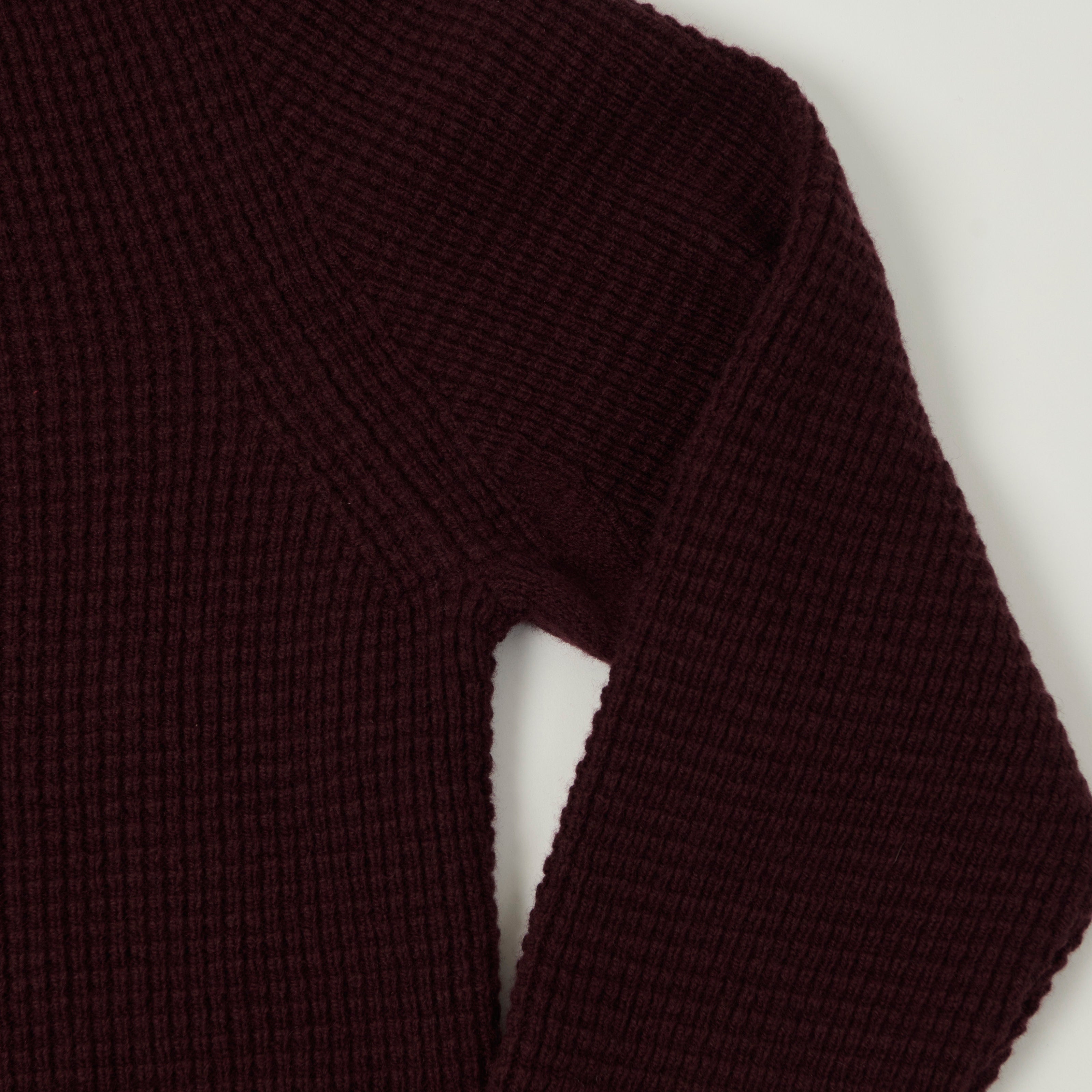 Merz b. Schwanen 'Good Basics' Merino/Cashmere Waffle Knit Pullover - Burgundy