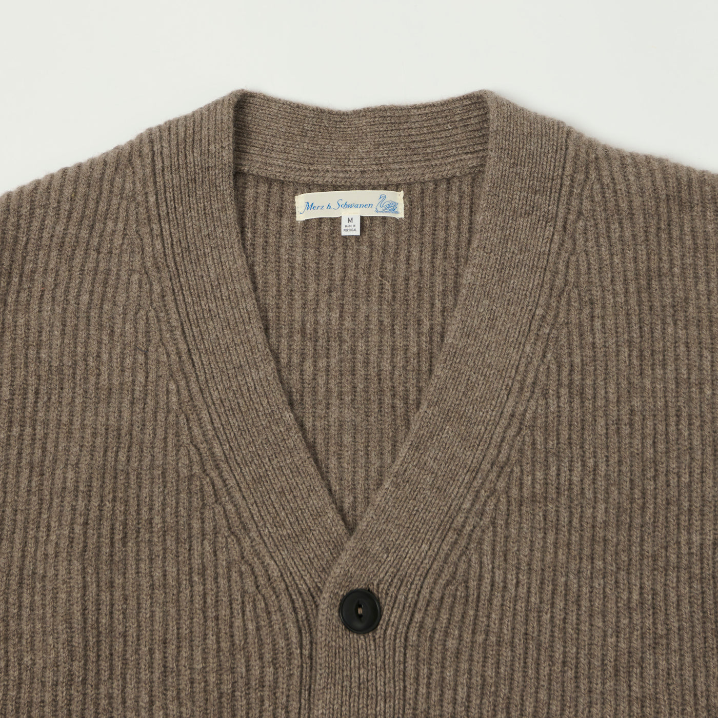 Merz b. Schwanen 'Good Basics' Merino Wool Cardigan - Grain