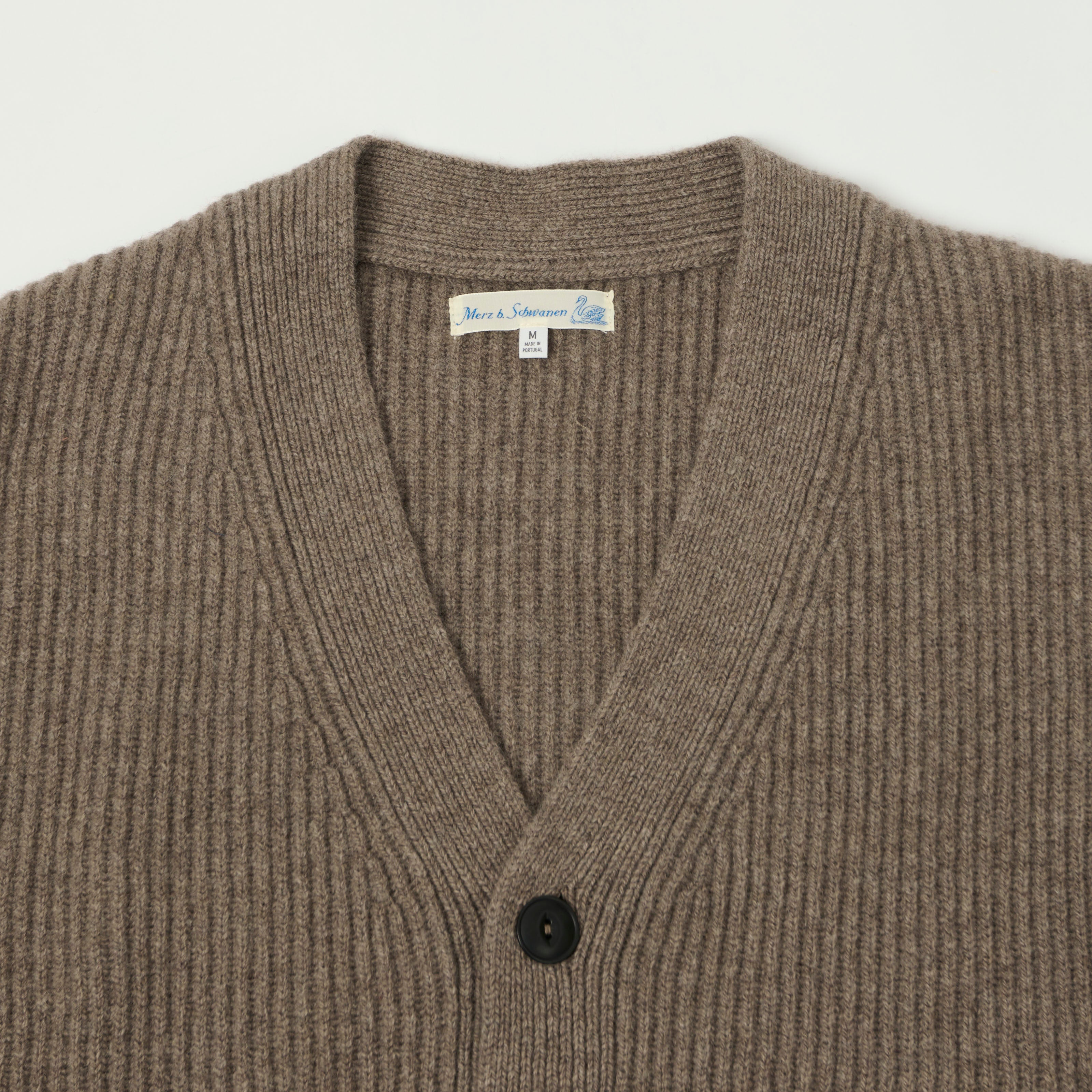 Merz b. Schwanen 'Good Basics' Merino Wool Cardigan - Grain