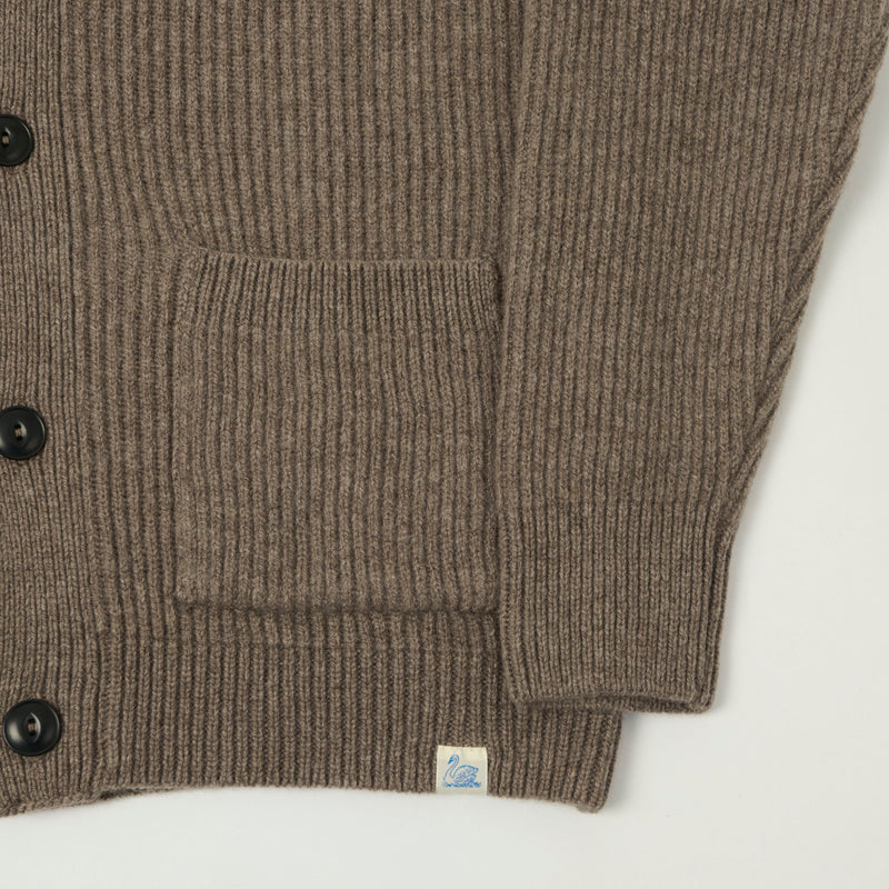 Merz b. Schwanen 'Good Basics' Merino Wool Cardigan - Grain