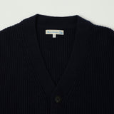 Merz b. Schwanen 'Good Basics' Merino Wool Cardigan - Dark Navy