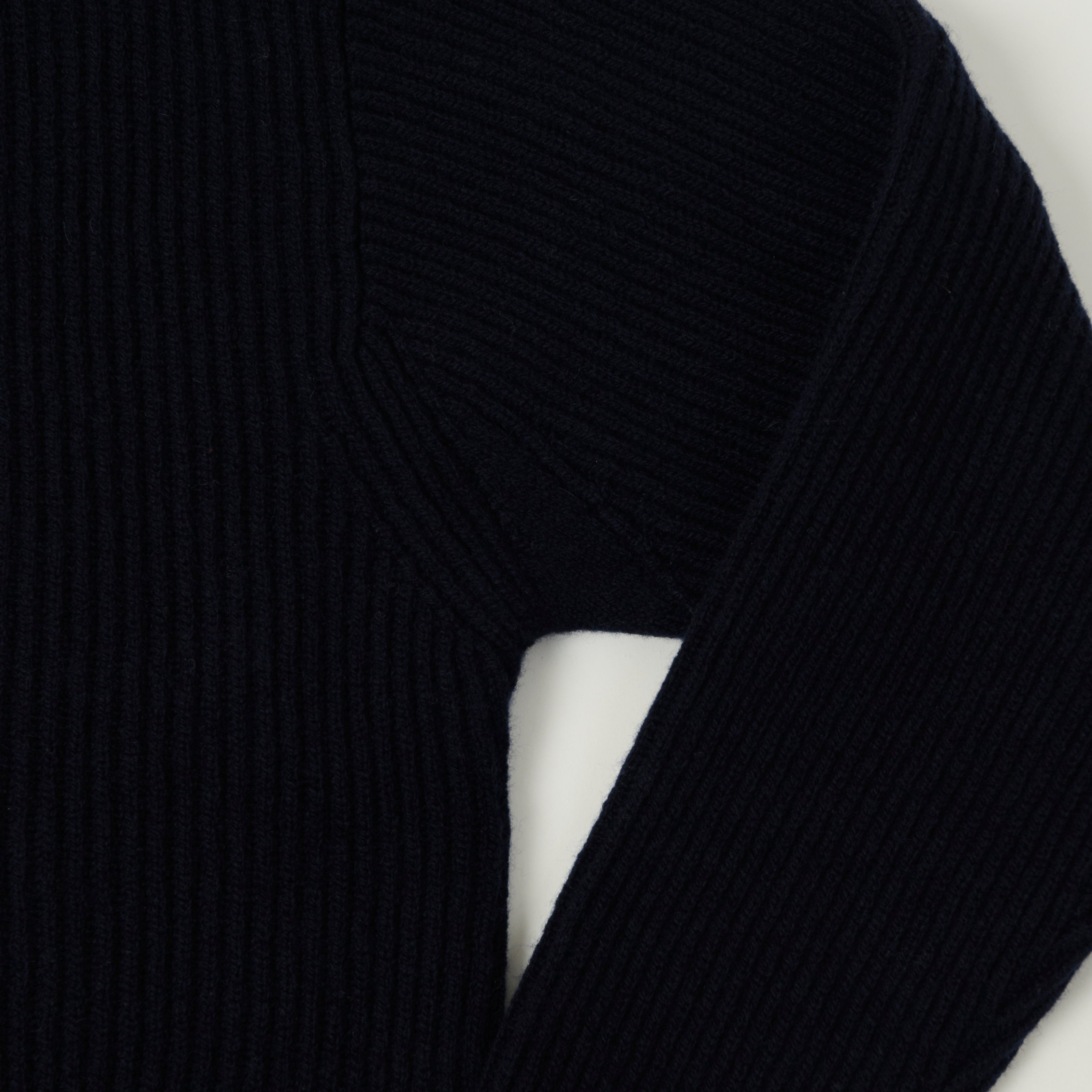 Merz b. Schwanen 'Good Basics' Merino Wool Cardigan - Dark Navy