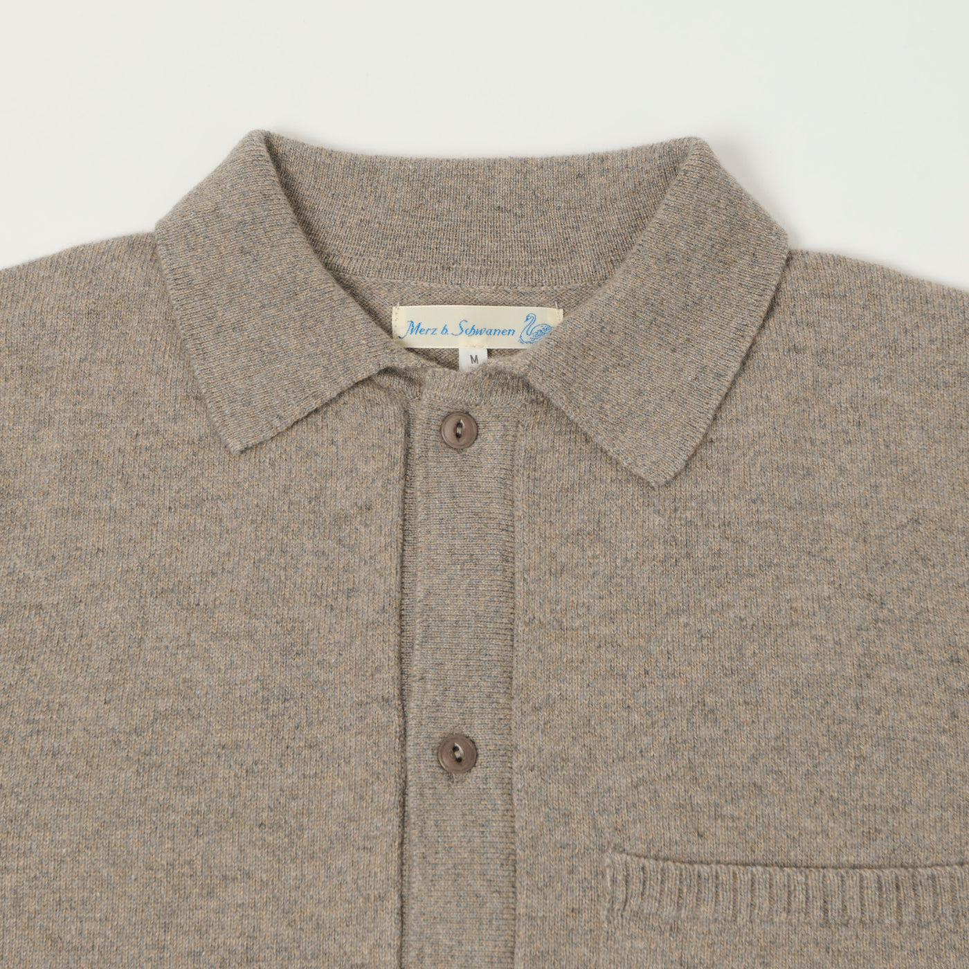 Merz b. Schwanen 'Good Basics' Merino Long Sleeve Shirt - Faded Grain