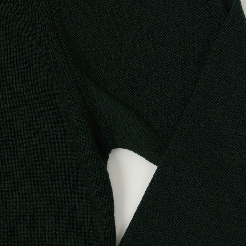 Merz b. Schwanen 'Good Basics' Merino Wool Quarter Zip Sweater - Bottle Green