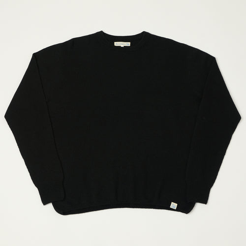 Merz b. Schwanen 'Good Basics' Lightweight Wool-Silk-Cashmere Sweater - Deep Black