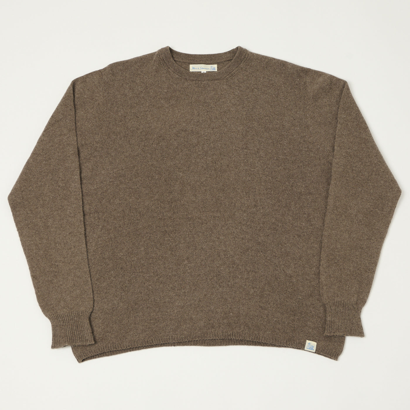 Merz b. Schwanen 'Good Basics' Lightweight Wool-Silk-Cashmere Sweater - Grain
