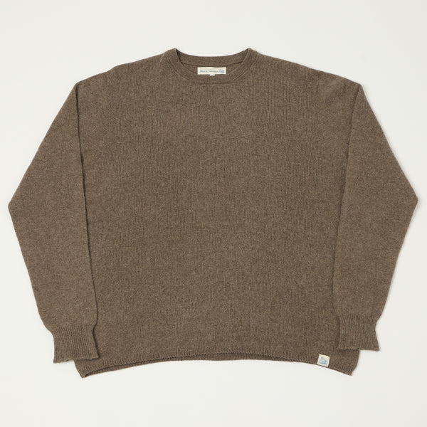 Merz b. Schwanen SKCN02 Merino Wool-Silk-Cashmere Sweater - Grain