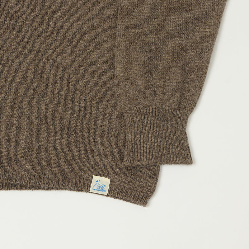 Merz b. Schwanen SKCN02 Merino Wool-Silk-Cashmere Sweater - Grain
