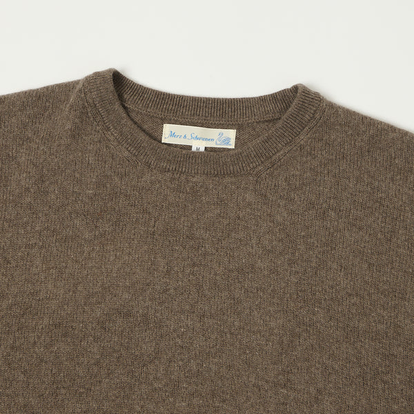 Merz b. Schwanen SKCN02 Merino Wool-Silk-Cashmere Sweater - Grain