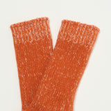 Merz b. Schwanen MW72 'Extra Fine' Merino Wool Sock - Pumpkin/Nature Melange