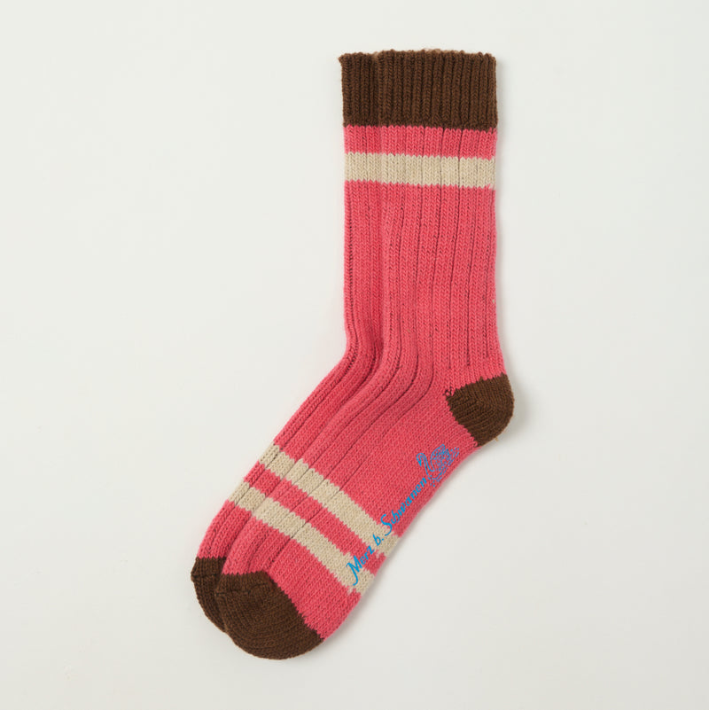 Merz b. Schwanen MW74 'Extra Fine' Merino Wool Sock - Raspberry