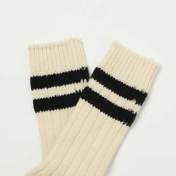 Merz b. Schwanen MW75 'Extra Fine' Merino Wool Sock - Nature/Black