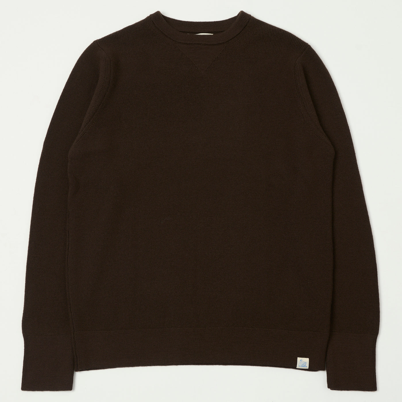 Merz b. Schwanen 'Good Basics' Ribbed Merino Wool Pullover - Coffee