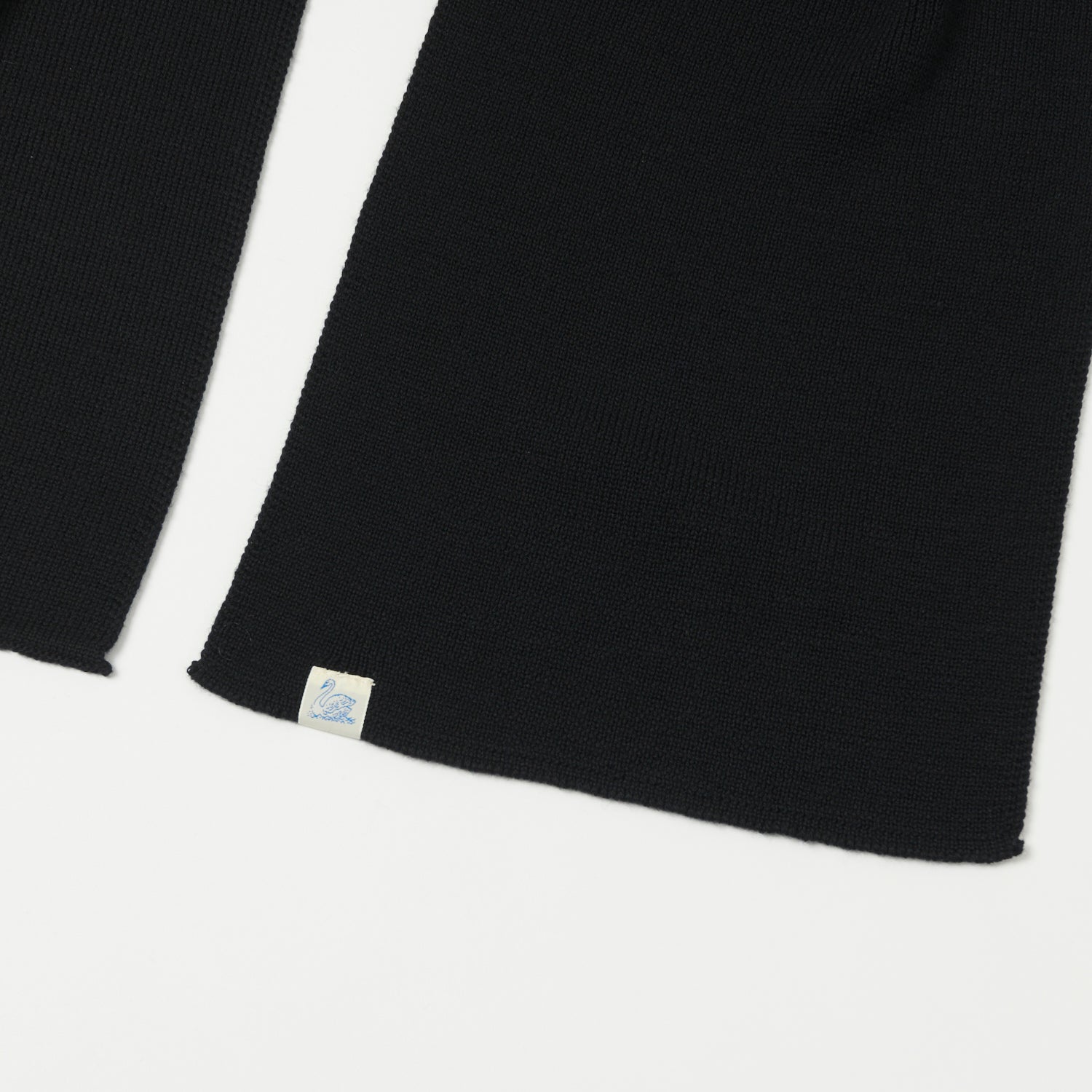 Merz b. Schwanen 'Good Basics' Long Merino Scarf - Deep Black