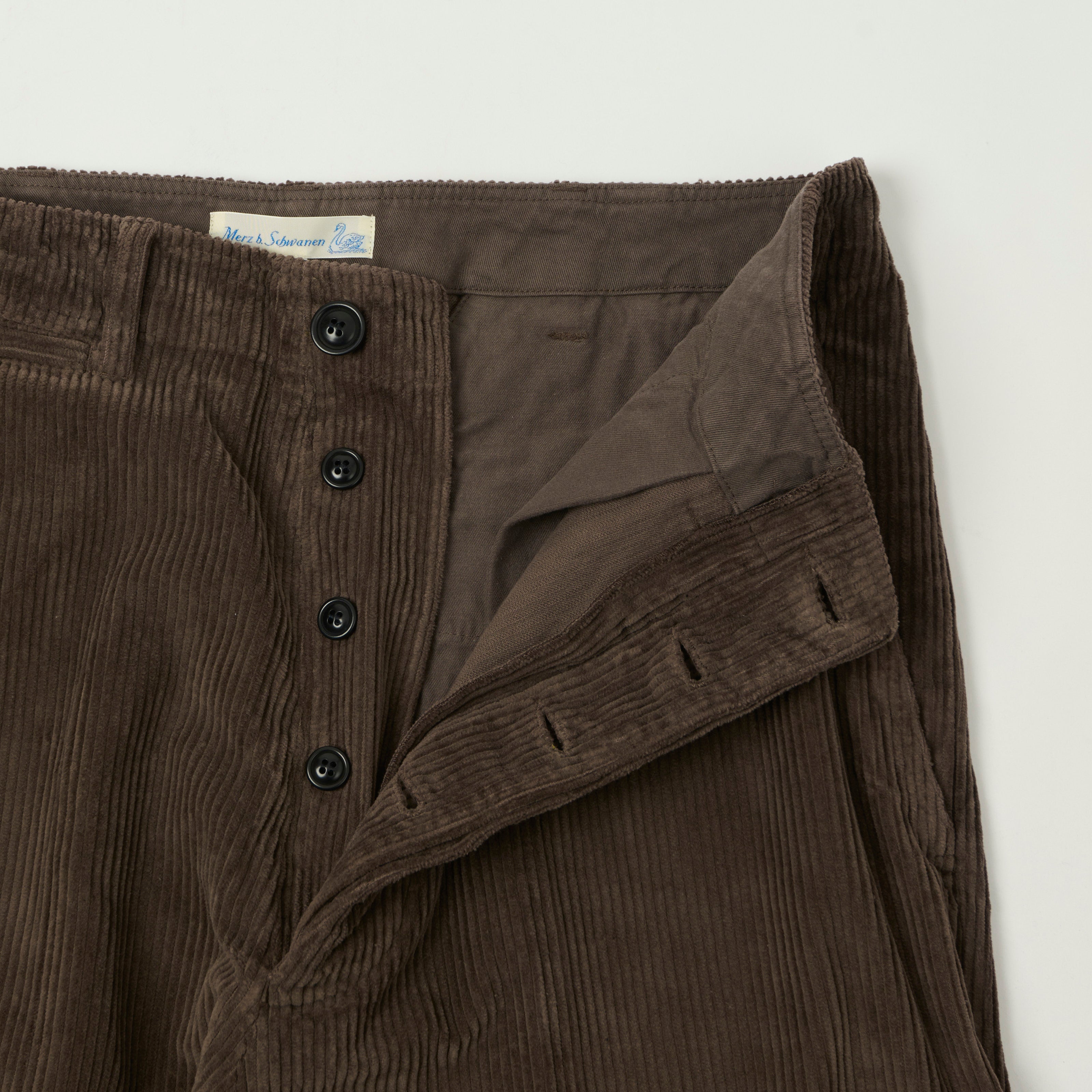 Merz b. Schwanen 'Good Basics' Organic Cotton Corduroy Chinos - Chocolate