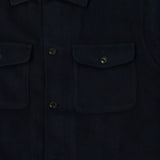 Merz b. Schwanen 'Good Basics' Organic Cotton Herringbone Shirt - Night Blue