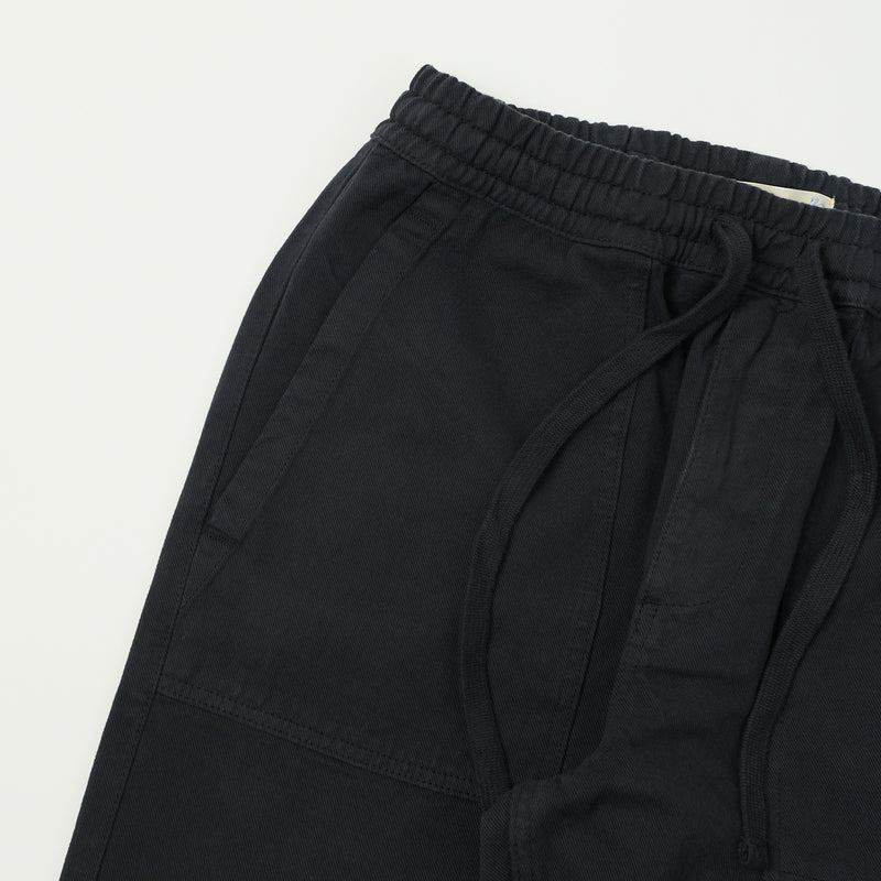 Merz b. Schwanen PANTS05 Drawstring Organic Cotton Trousers - Charcoal