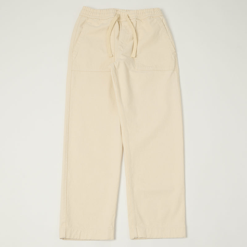 Merz b. Schwanen PANTS05 Drawstring Organic Cotton Trousers - Nature