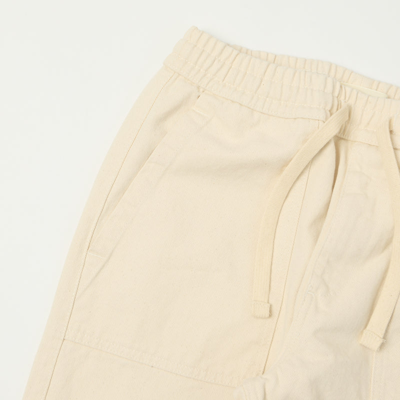 Merz b. Schwanen PANTS05 Drawstring Organic Cotton Trousers - Nature