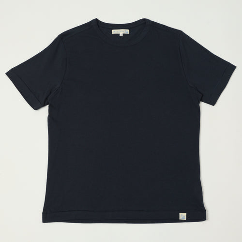Merz b. Schwanen 'Good Basics' Pima Cotton T-Shirt - Dark Navy