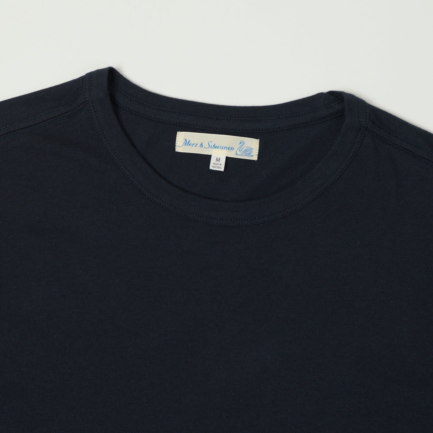 Merz b. Schwanen 'Good Basics' Pima Cotton T-Shirt - Dark Navy