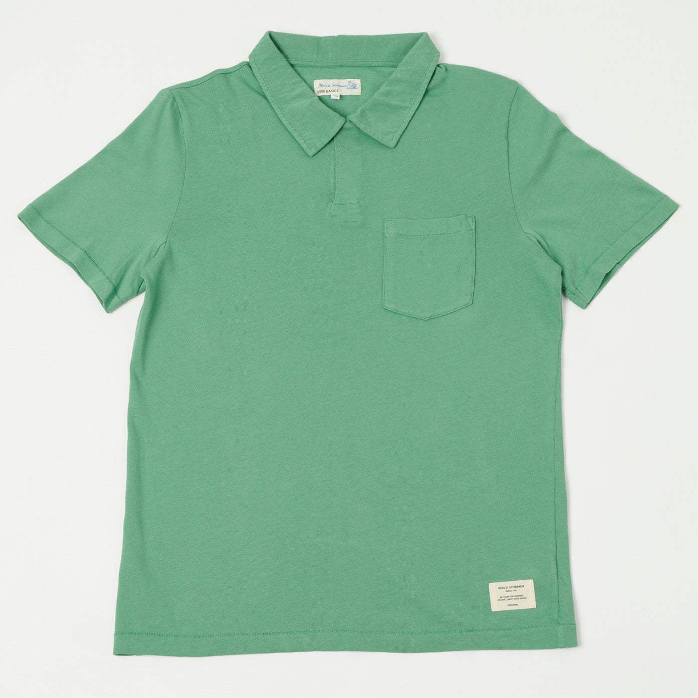 Merz b. Schwanen 'Good Basics' Classic Polo Shirt - Grass