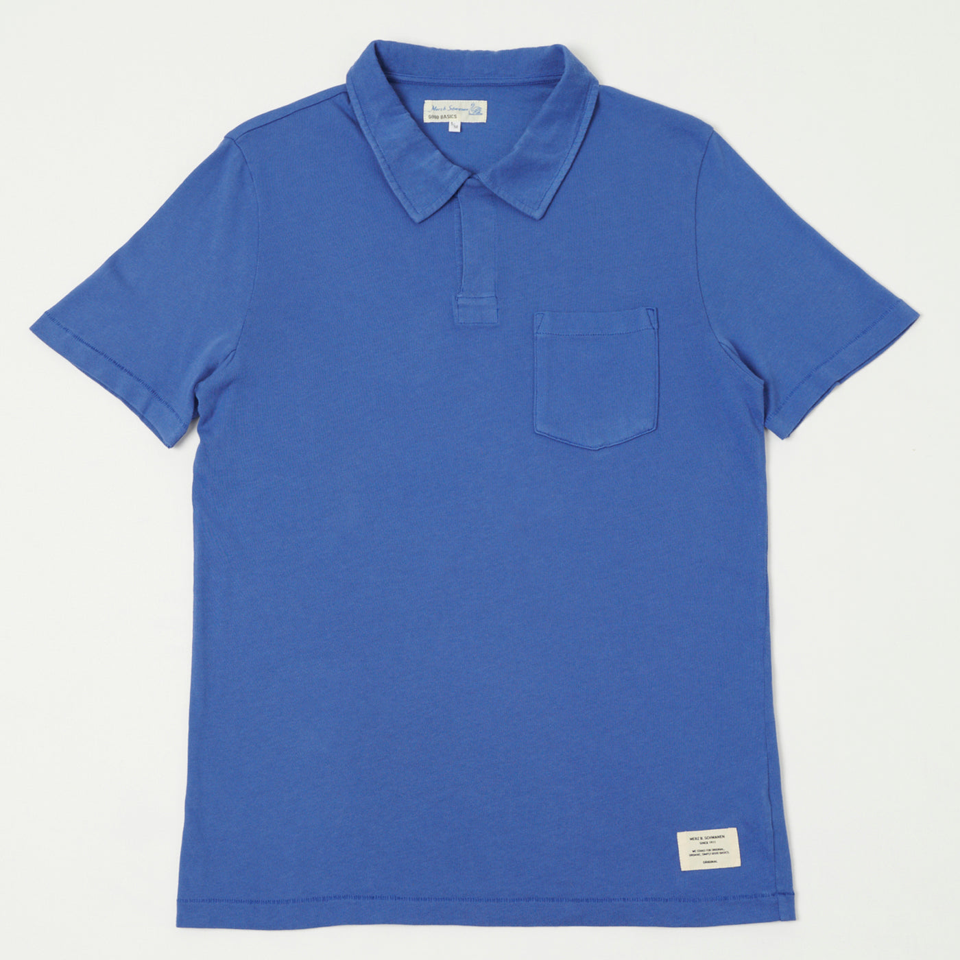 Merz b. Schwanen 'Good Basics' Classic Polo Shirt - Vintage Blue