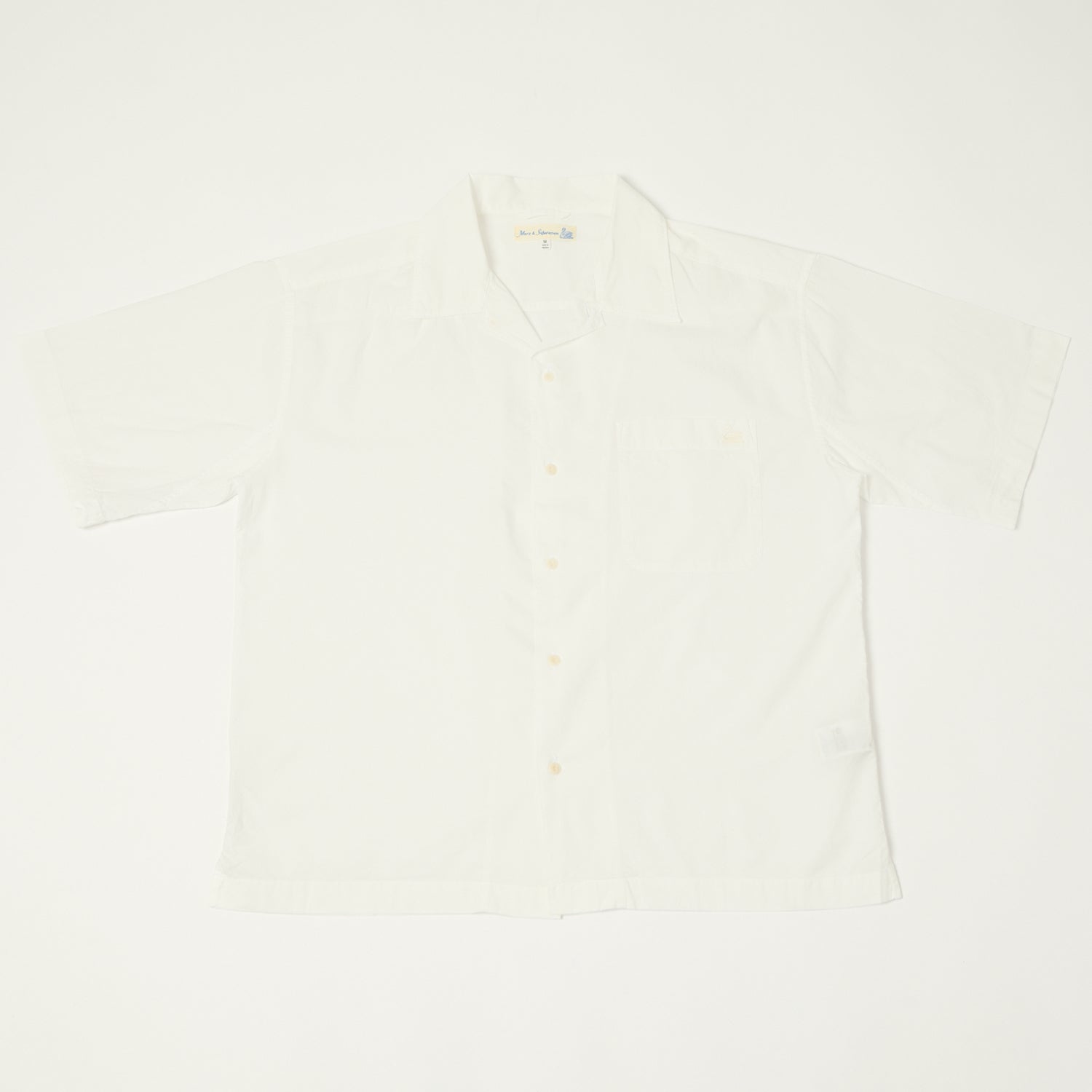 Merz b. Schwanen 'Good Basics' Poplin Short Sleeve Shirt - White