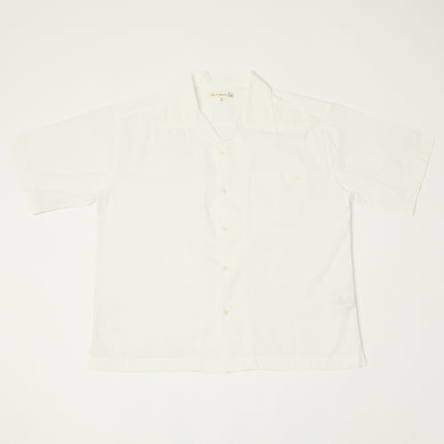 Merz b. Schwanen 'Good Basics' Poplin Short Sleeve Shirt - White