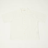 Merz b. Schwanen SHIRT09LP Organic Cotton Poplin Short Sleeve Shirt - White
