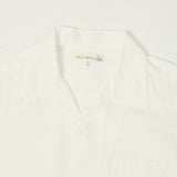 Merz b. Schwanen SHIRT09LP Organic Cotton Poplin Short Sleeve Shirt - White