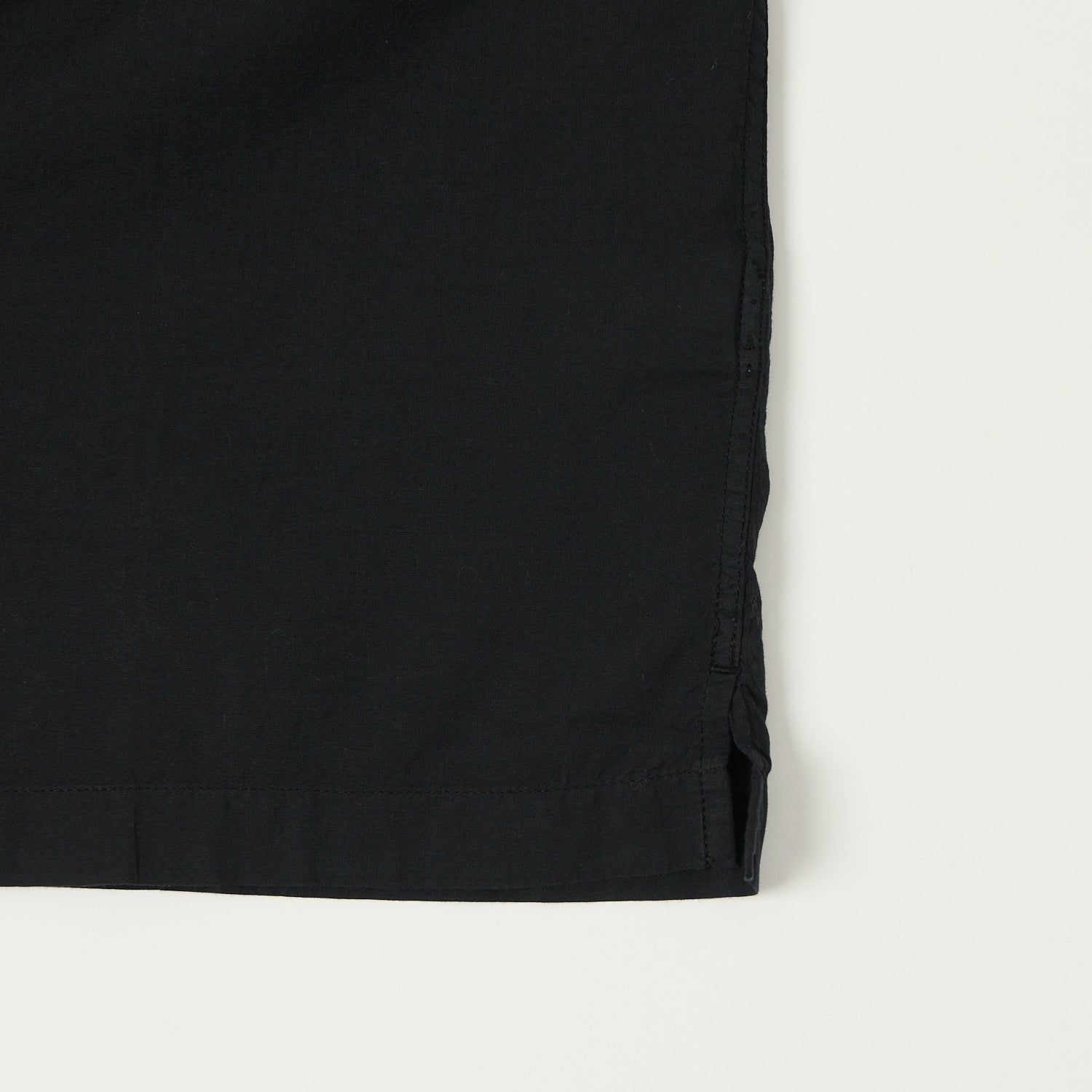 Merz b. Schwanen 'Good Basics' Poplin Short Sleeve Shirt - Deep Black