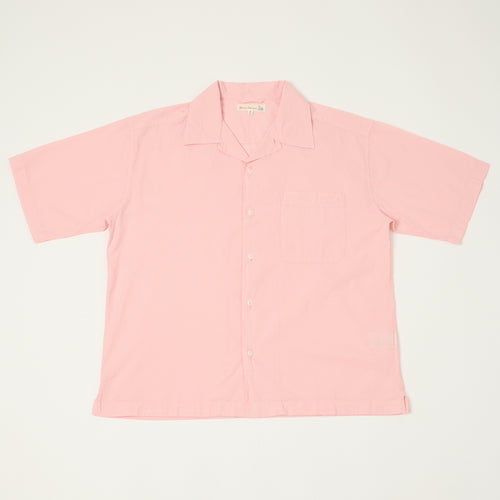 Merz b. Schwanen 'Good Basics' Poplin Short Sleeve Shirt - Faded Peach
