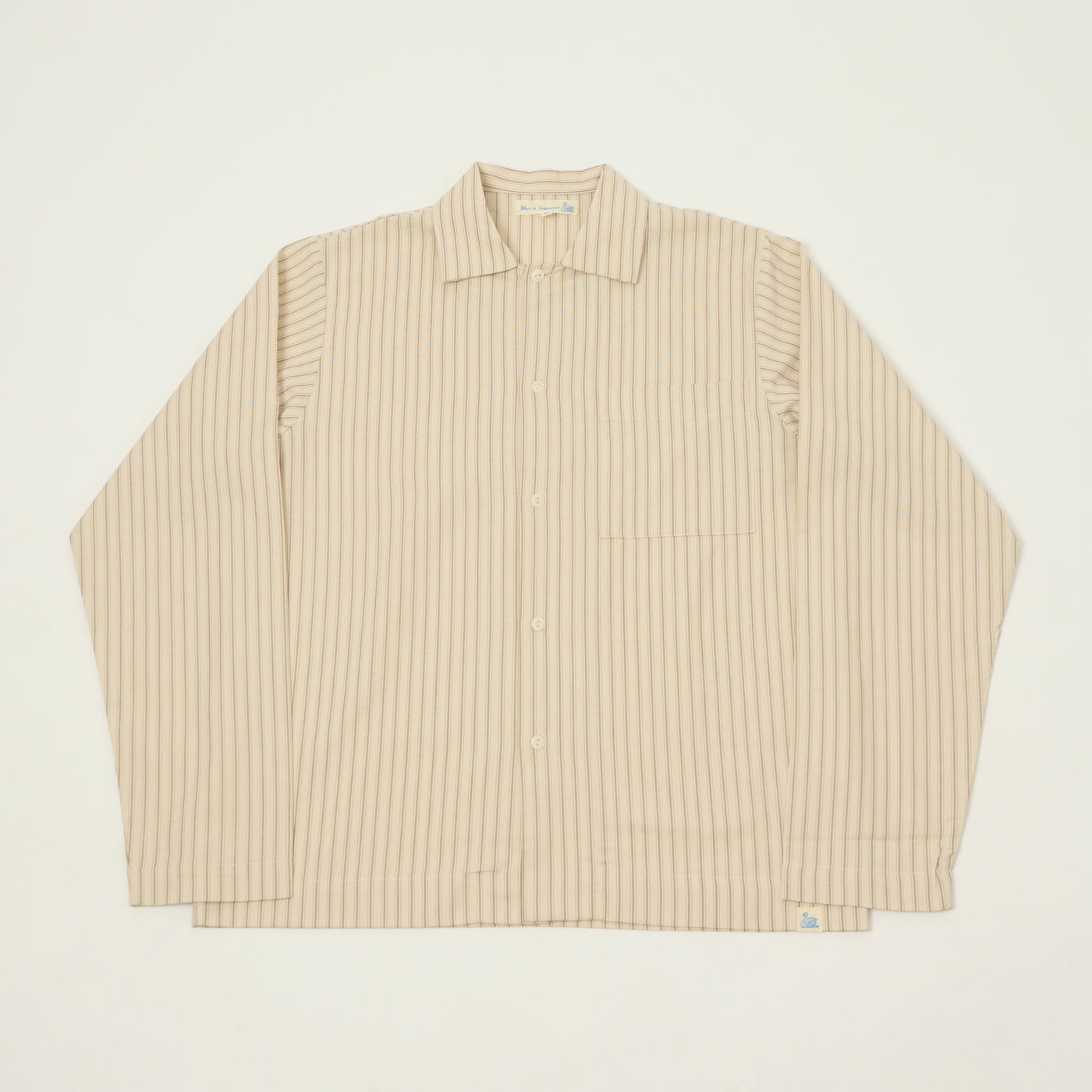 Merz b. Schwanen Pyjama Top - Nature/Chocolate