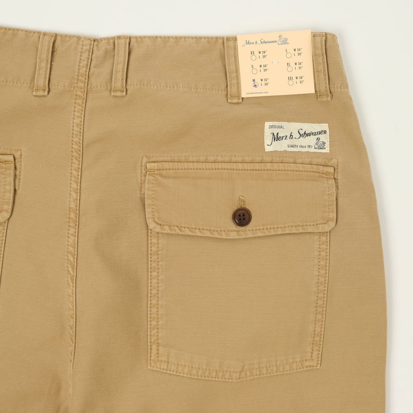 Merz b. Schwanen Reverse Sateen Fatigue Pants - Dusted Khaki