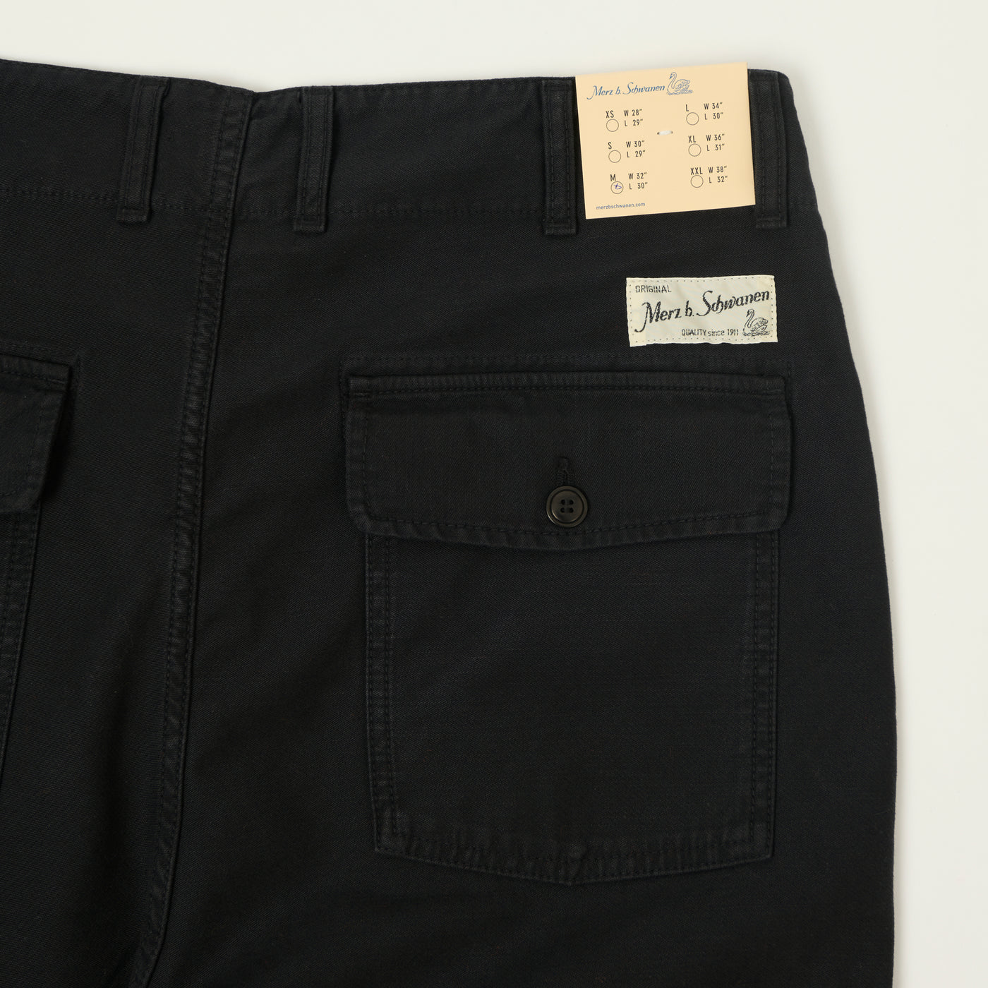 Merz b. Schwanen Reverse Sateen Fatigue Pants - Storm Black