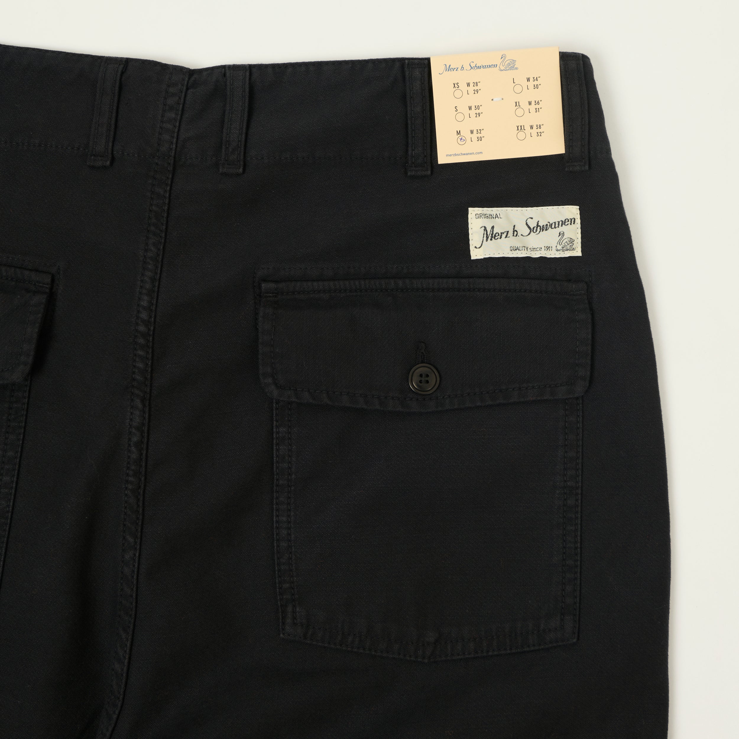 Merz b. Schwanen Reverse Sateen Fatigue Pants - Storm Black