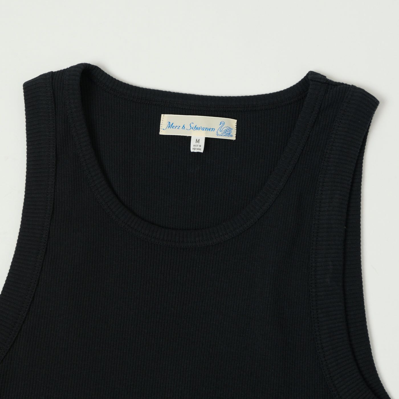 Merz b. Schwanen 'Good Basics' Ribbed Tank Top - Charcoal