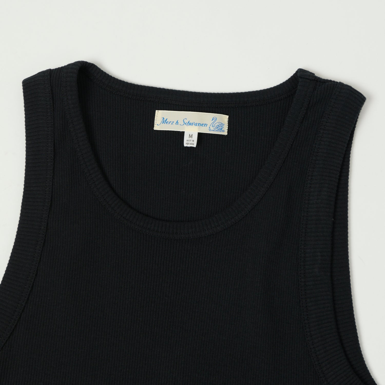 Merz b. Schwanen 'Good Basics' Ribbed Tank Top - Charcoal