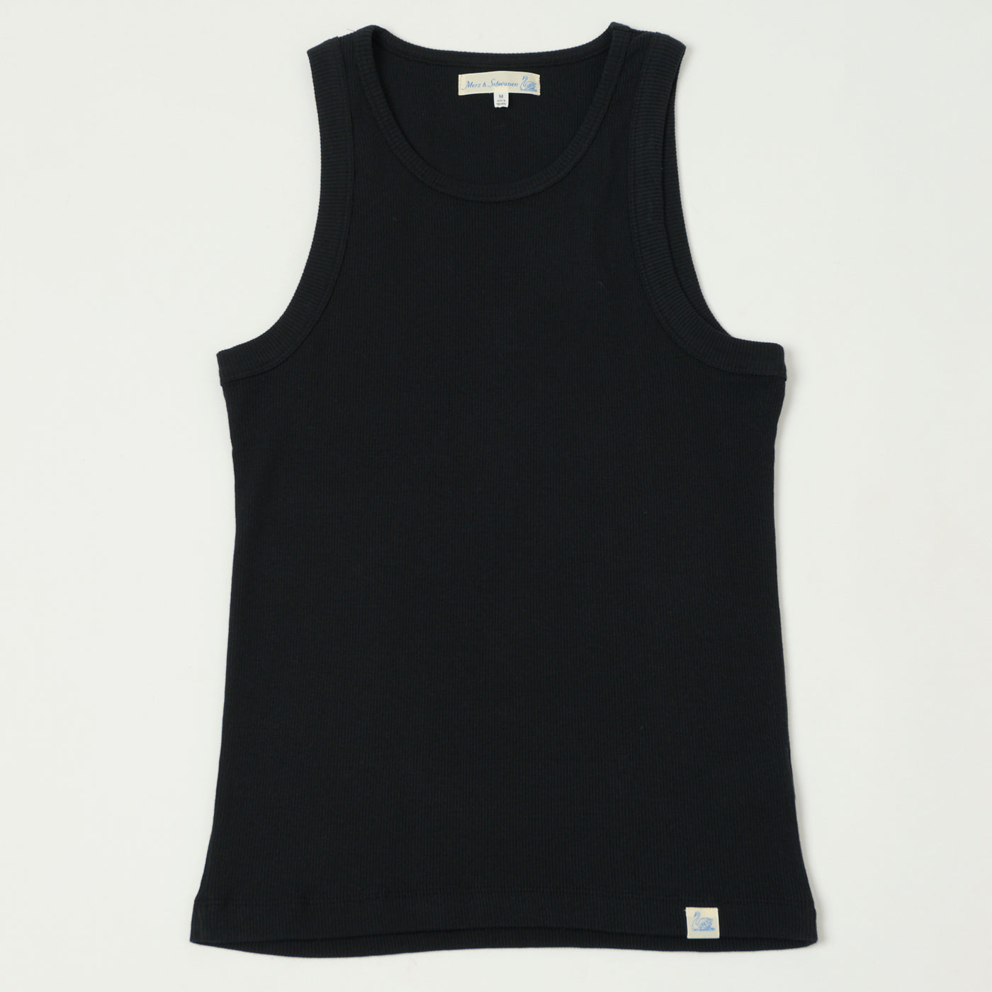 Merz b. Schwanen 'Good Basics' Ribbed Tank Top - Charcoal