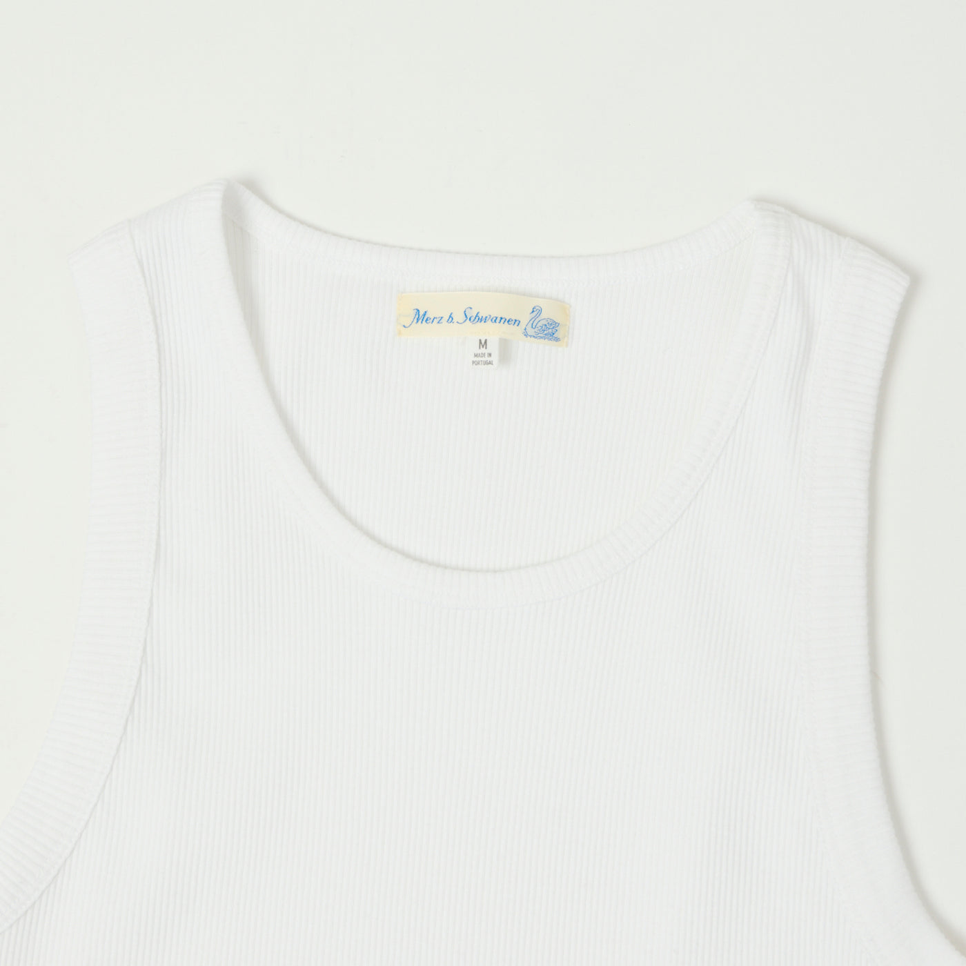 Merz b. Schwanen 'Good Basics' Organic Cotton Ribbed Tank Top - White