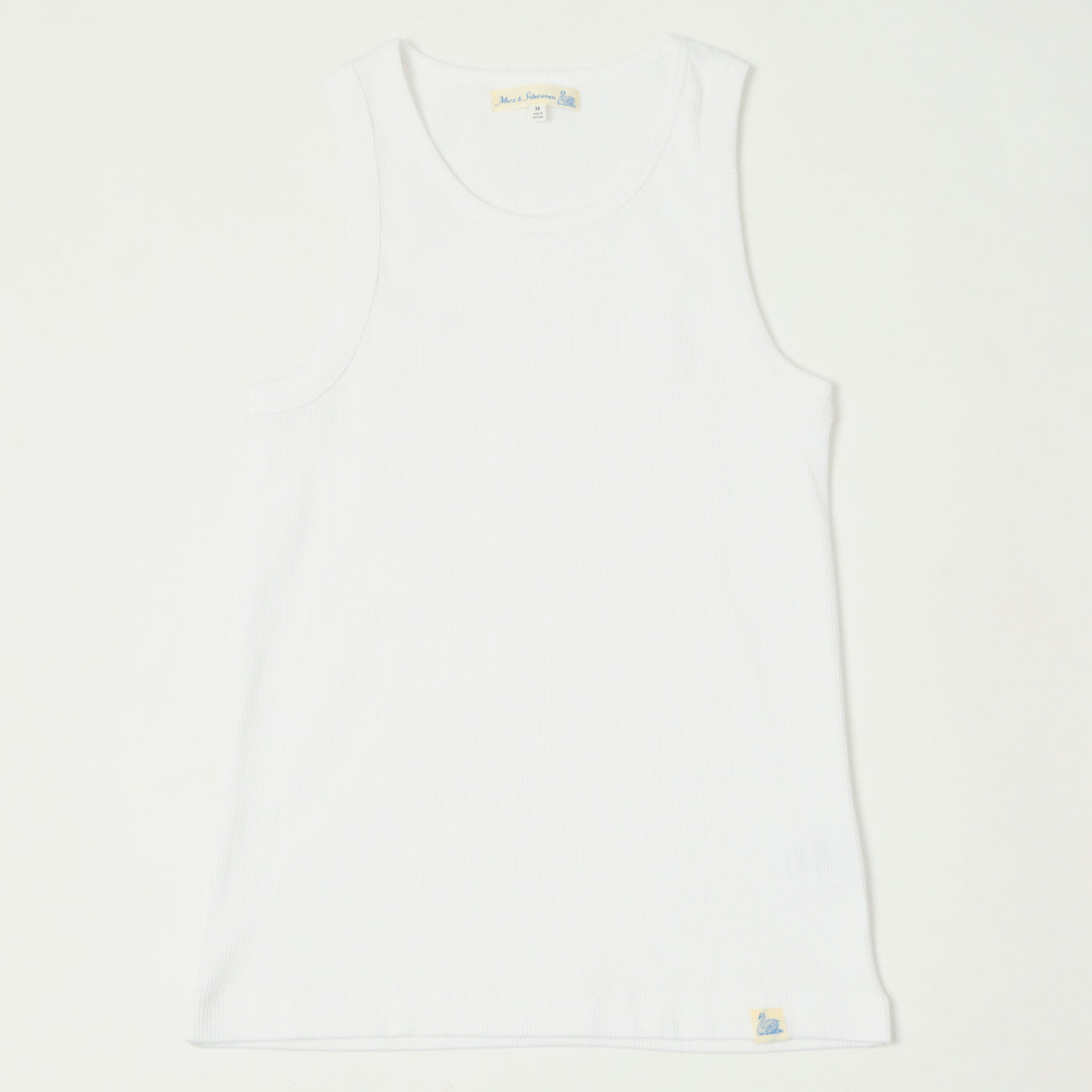 Merz b. Schwanen 'Good Basics' Organic Cotton Ribbed Tank Top - White