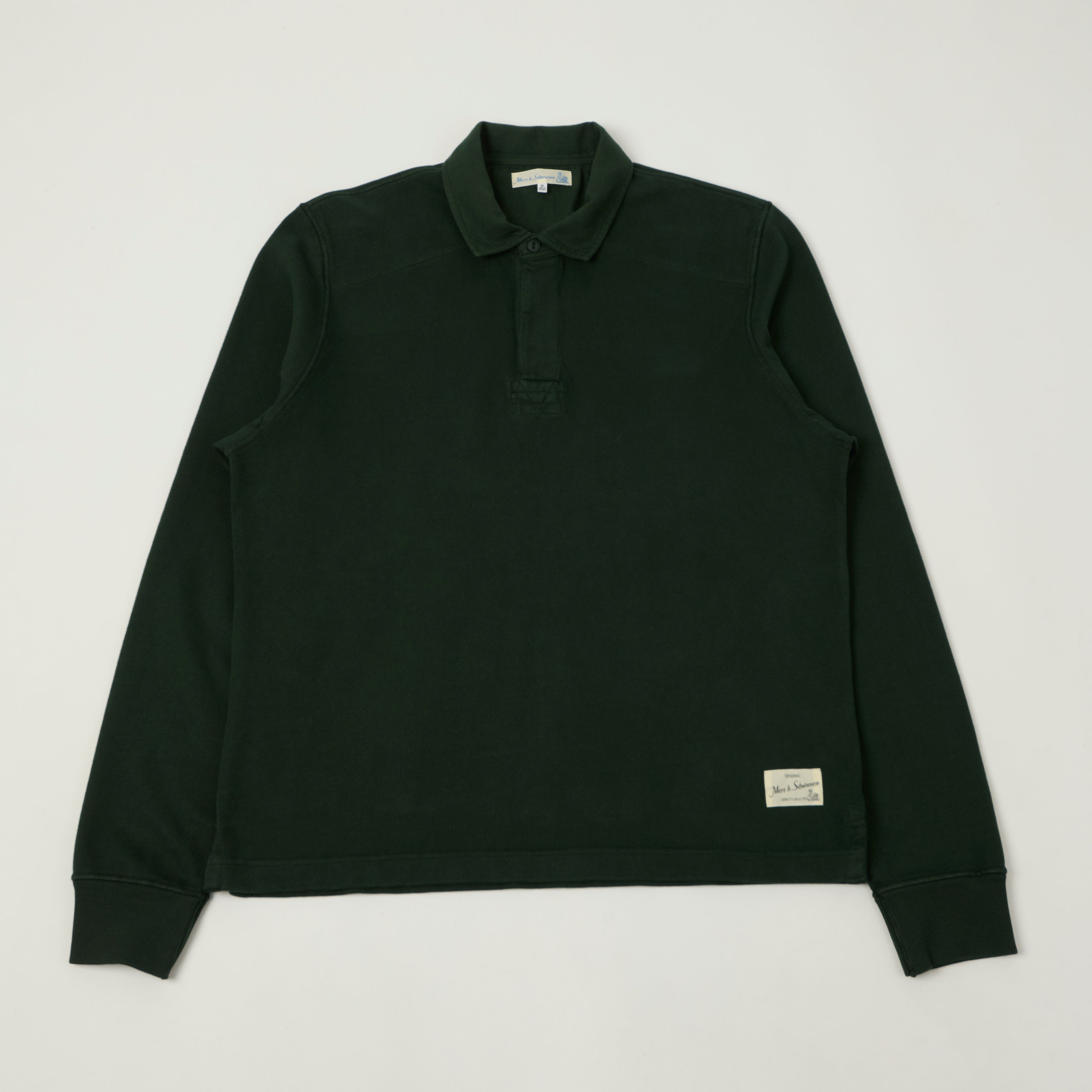 Merz b. Schwanen 'Good Basics' Rugby Shirt - Forest